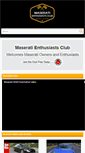 Mobile Screenshot of maseratienthusiastsclub.com